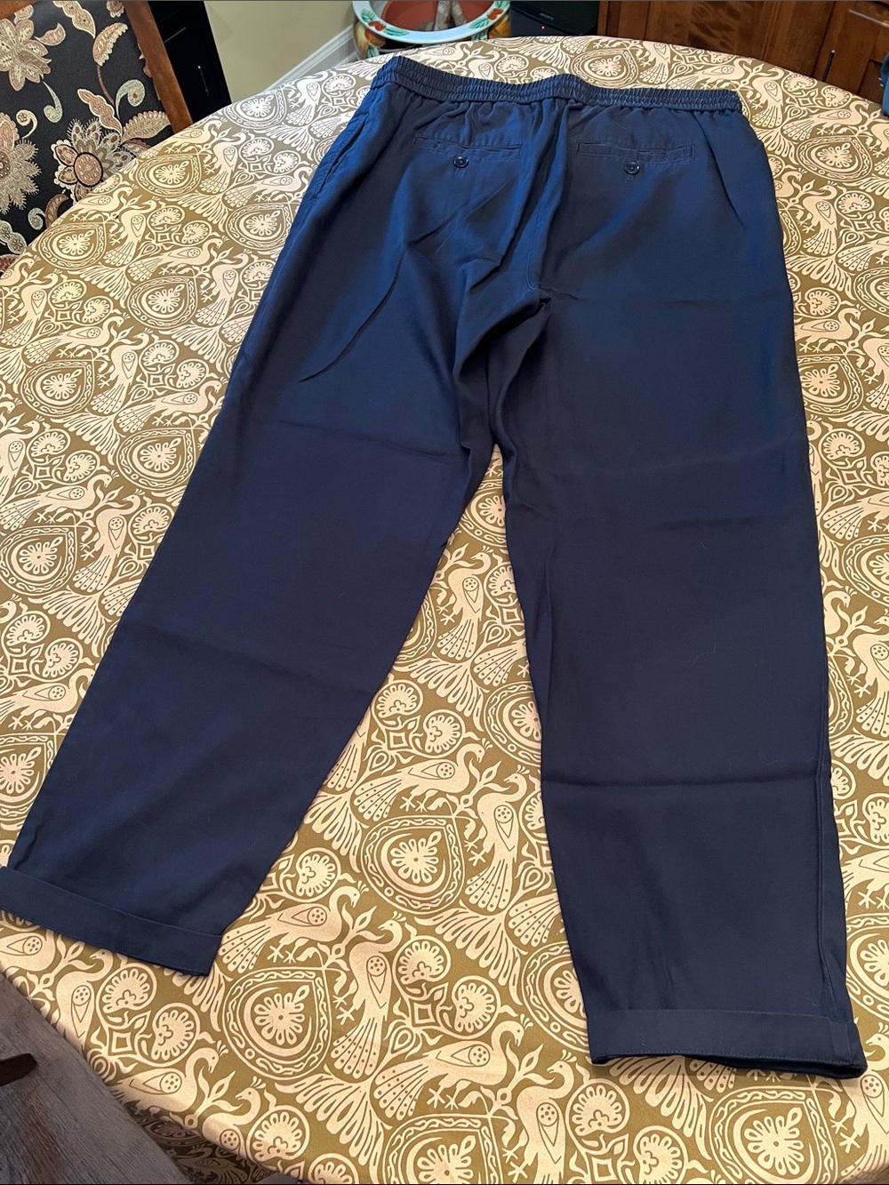 Talbots Navy Drawstring Pull-On Pants - Picture 4 of 7